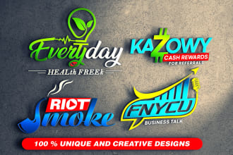 do outstanding timeless 3d logo design for your word
