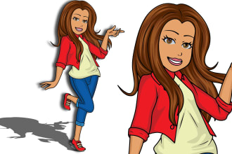 vector anime avatar logo, cartoon avatar, anime caricature