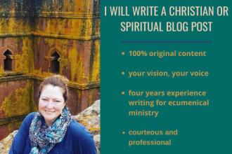 write an engaging christian or spiritual blog