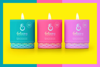 do modern candle design and logo