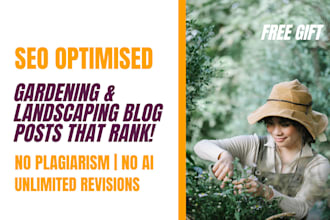 write SEO gardening and landscaping articles for your blog