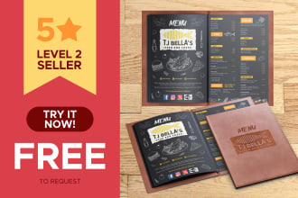 design menu for restaurant coffee shop food bakery