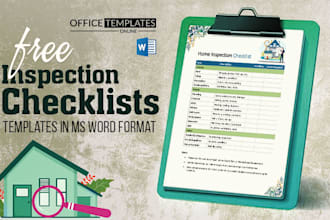 create a professional inspection checklist tailored to your job or process