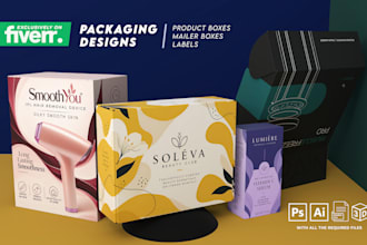 do box design, mailer box design, product packaging design and amazon packaging