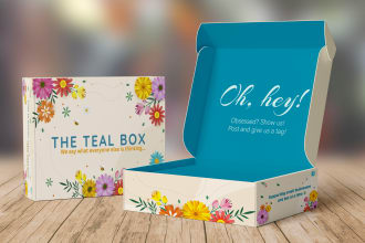 create mailer box design, amazon product packaging design with 3d mockup