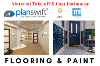 do estimation and material take off for floor and paint