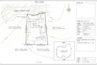 draw survey plans, site plans, grading plans for the city permits