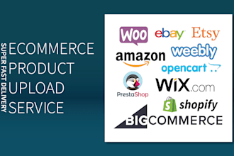 be virtual assistant for shopify product upload, woocommerce