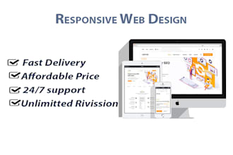 do responsive web design and build a website or landing page