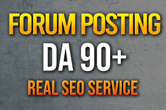 do forum posting backlinks high quality da 90 plus