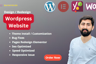 develop fully responsive wordpress website and bugfixes