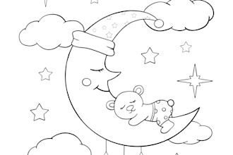 create cute coloring page for kids