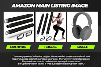 design amazon main product listing image, photo retouch editing , a plus content