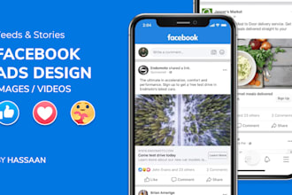design professional facebook ads images and video