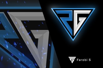 design initial gaming, sport, esports, youtube, twitch logo