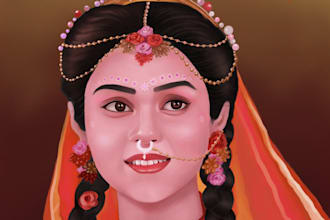draw realistic or cartoon digital portrait for you