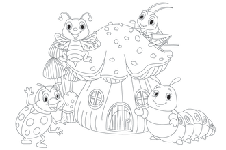 draw line arts and coloring book pages and illustration