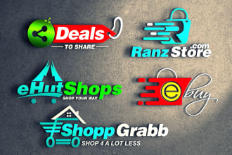 create shopify ecommerce amazon store 3d logo design