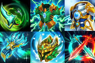 digitally paint cool game skill and item icons
