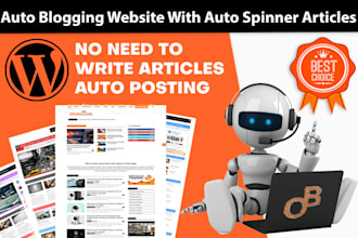 do wordpress auto blogging website with auto spinner article