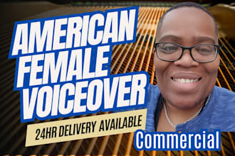 record an american female pro voiceover
