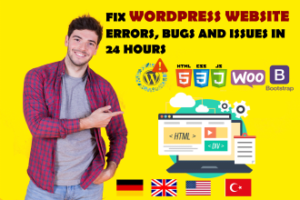 give you wordpress help and fix website errors, bugs and issues in 24 hrs