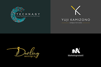design unique flat business minimalist logo