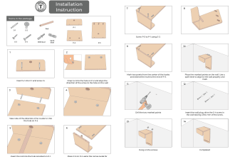 draw user instruction manual, step, guide for your furniture product