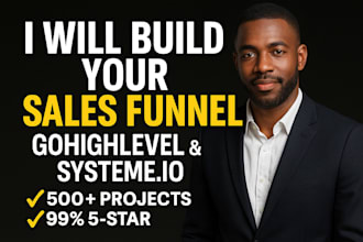 handle all your go high level sales funnels related projects