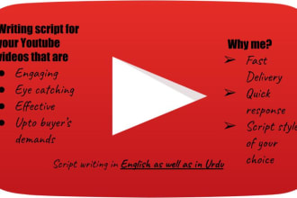 write a professional and engaging script for youtube video