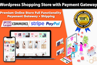 create wordpress online shopping store with payment gateway