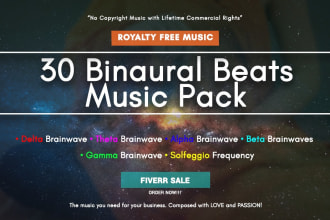 provide 30 binaural beats music tracks