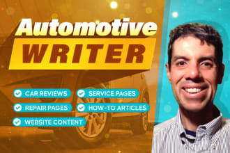 write car blog articles for car dealership websites content