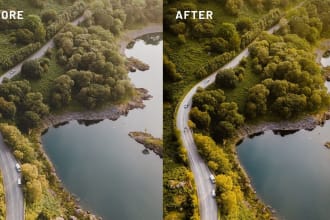 edit and retouch landscape photos in lightroom