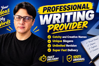 create unique business, company name, brand name, and slogans