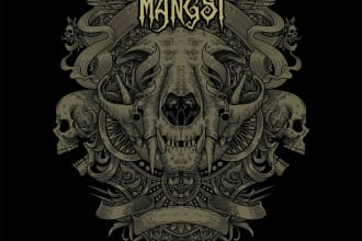 draw dark art with engraving or classic style