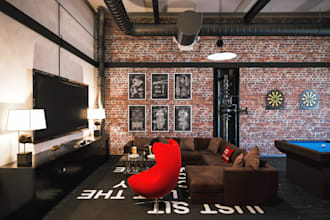 3d render for your living room design