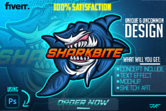 create an awesome  shark mascot for you