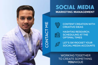 be your facebook, instagram manager, and content creator