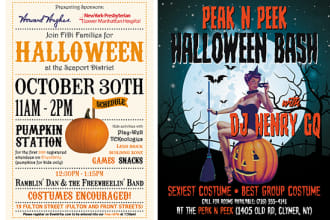 design attractive halloween flyers and posters