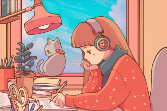 draw your idea in my aesthetic lofi style