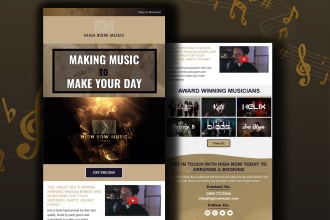 do mailchimp email template or nesletter in 7 hrs