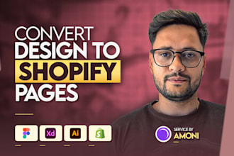 convert figma PSD xd ai sketch design to shopify website