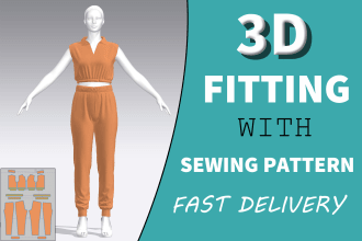do sewing pattern with 3d fitting  proof provided your photo