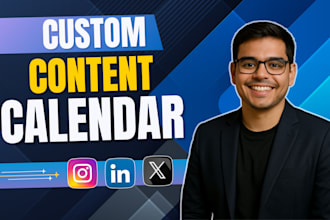 create a custom social media content calendar for instagram and linkedin