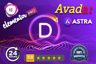 design your website with avada, divi,elementor pro,astra