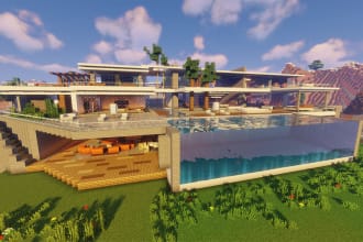 build you best modern house in minecraft java or bedrock
