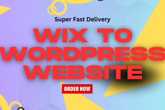 wix to wordpress website with elementor editor