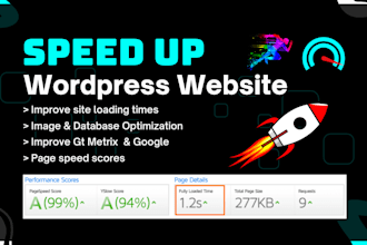 do wordpress speed optimization or speed up wordpress website