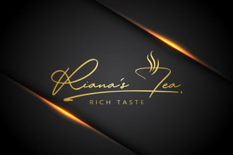 design modern luxury handwritten cursive signature logo